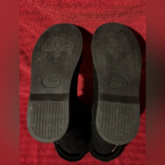 Ed Hardy Skull & “Kills” Heart Faux Fur Suede Tall Boots | Women’s US 6 - Picture 9 of 10